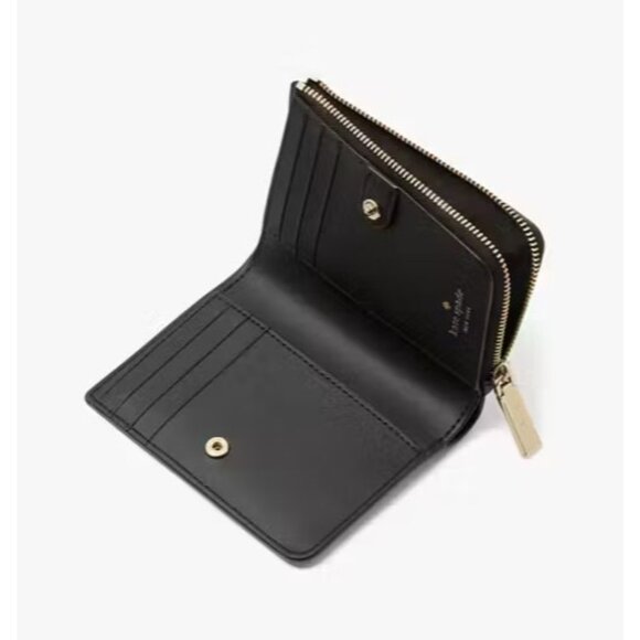 Kate Spade Madison Small L-Zip Wallet KH615 001 Black NEW $189 - Picture 3 of 16